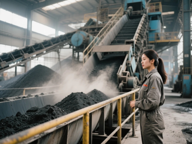 大型洗煤廠生產(chǎn)現(xiàn)場